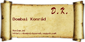 Dombai Konrád névjegykártya